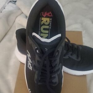 Ryka Black and White Athletic Shoes with Modern Design